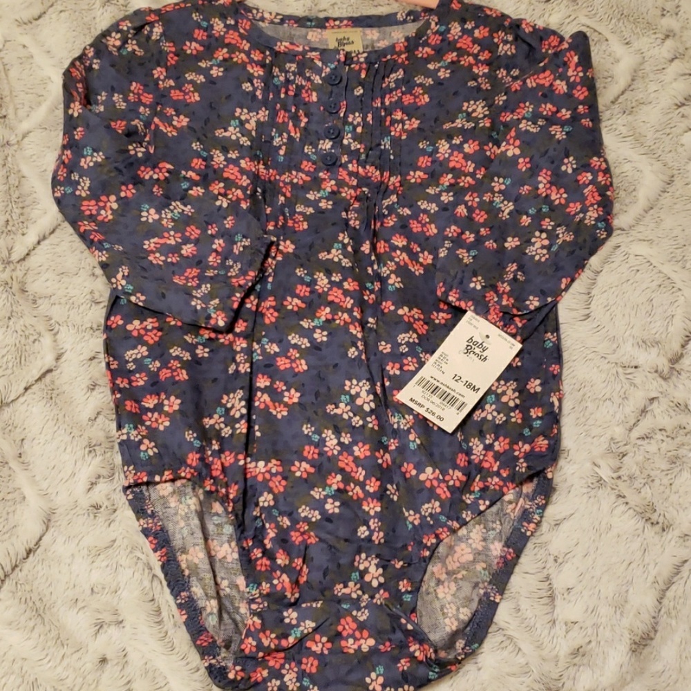 New!! Osh B'gosh Flower Onesie 12 to 18 months